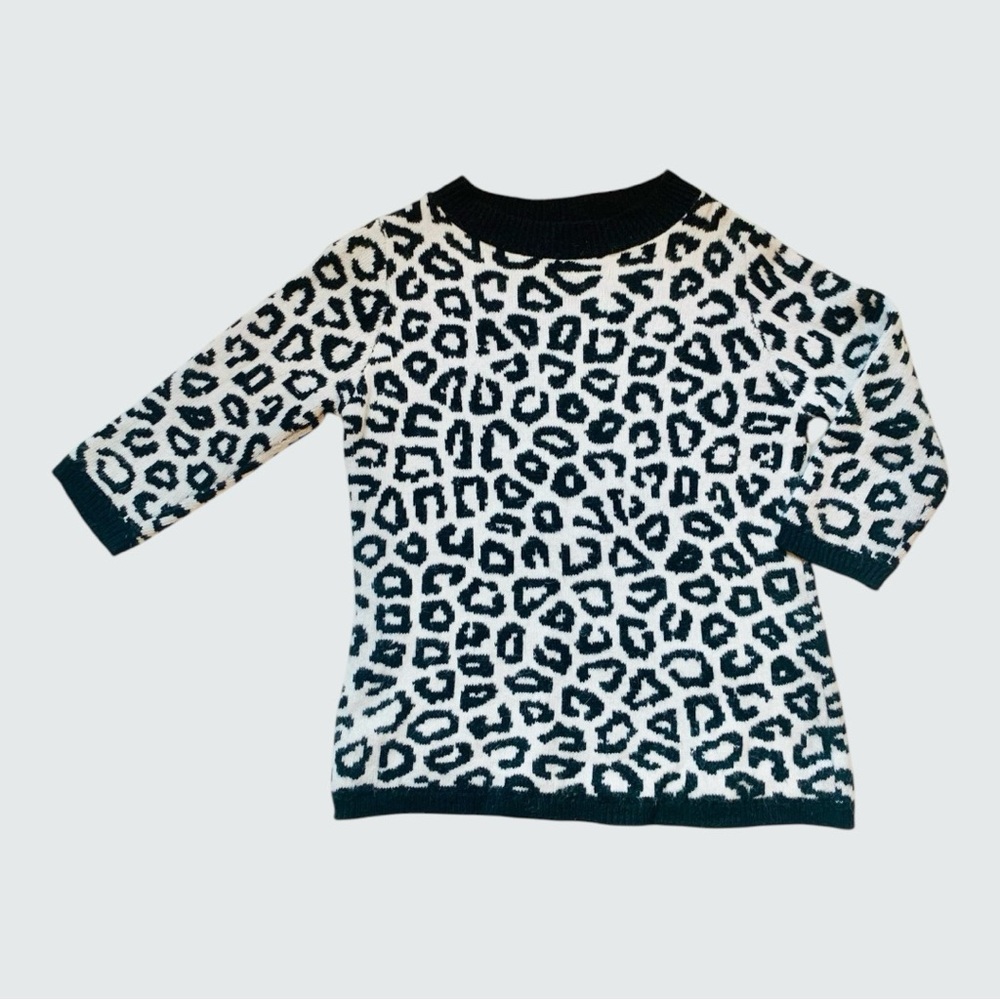 Leopard sweater in wool, alpaca, angora